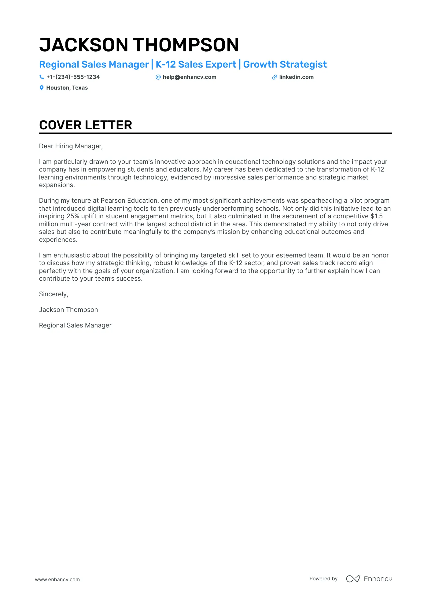 42819 sales cover letter formatting