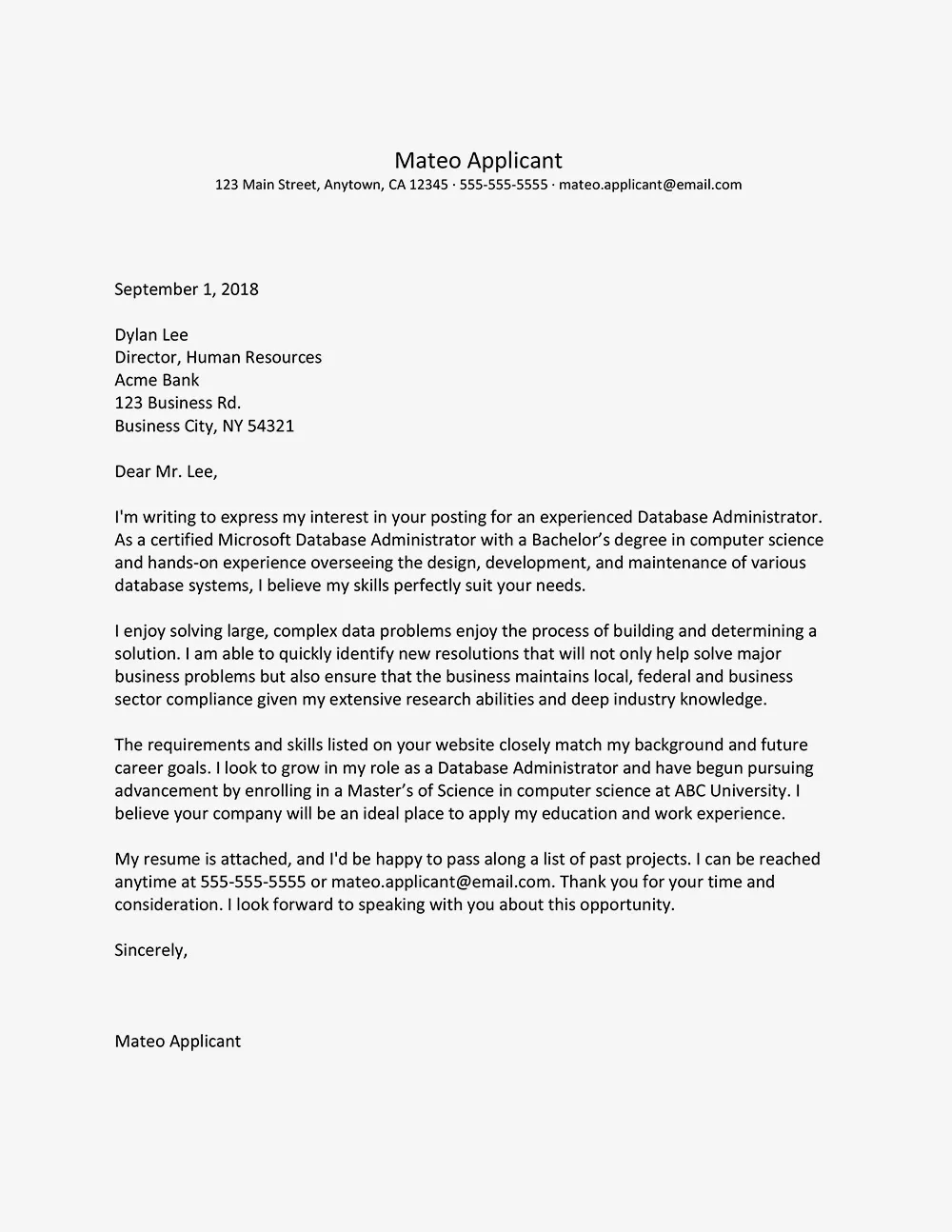 42820 cover letter formatting