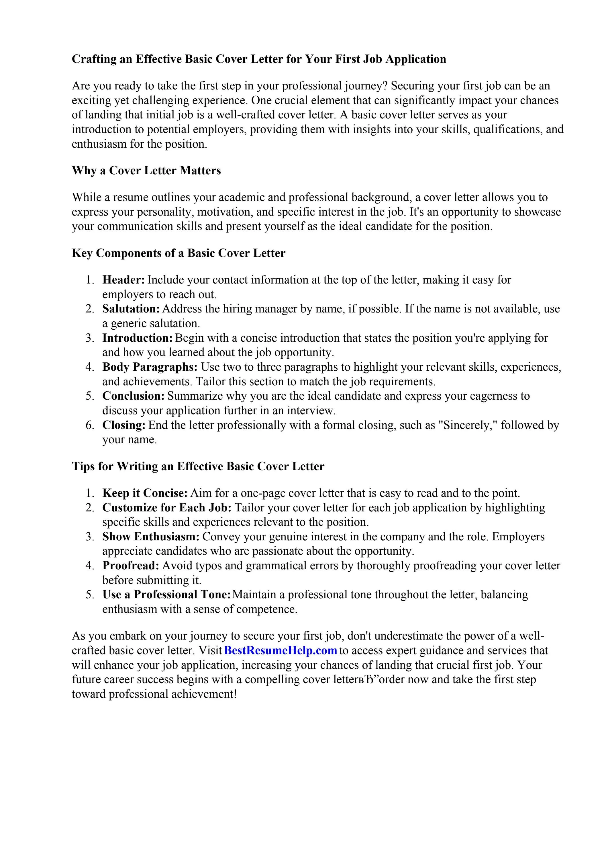42824 cover letter structure