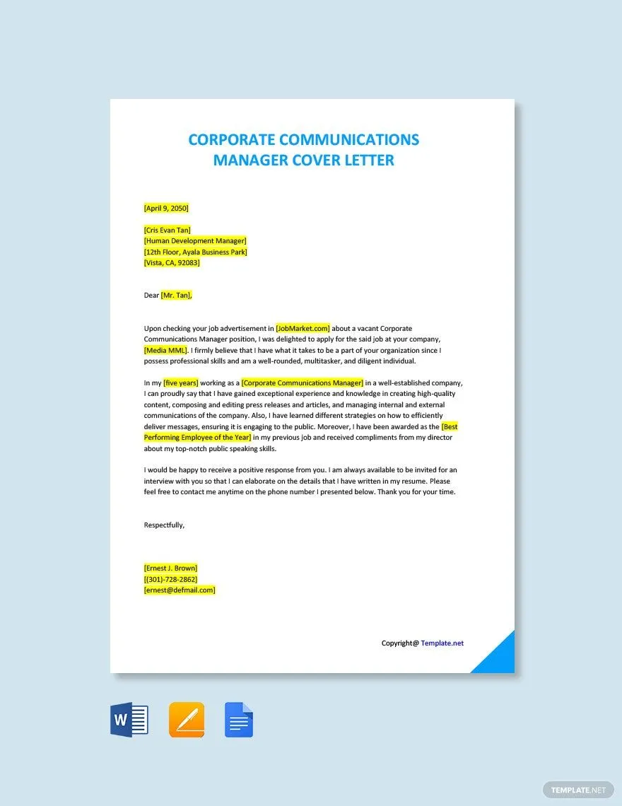 42825 cover letter communication manager 6