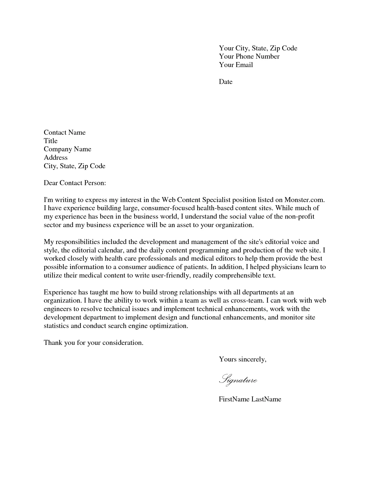 42830 cover letter structure