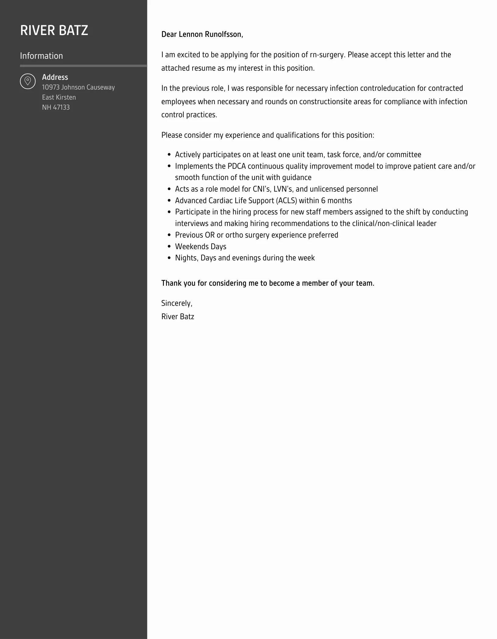 42836 professional cover letter