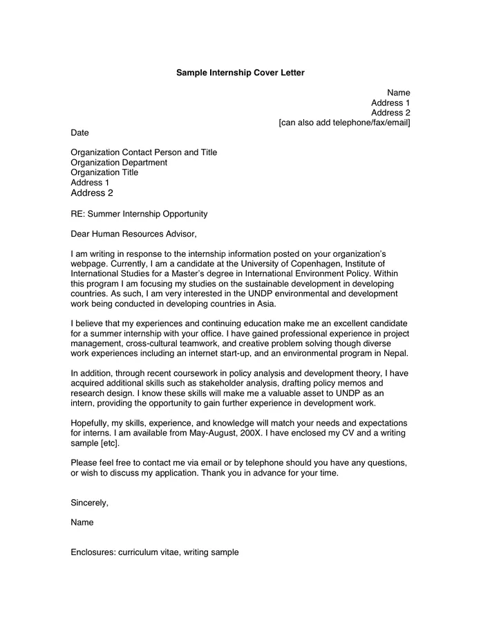42837 cover letter internship header