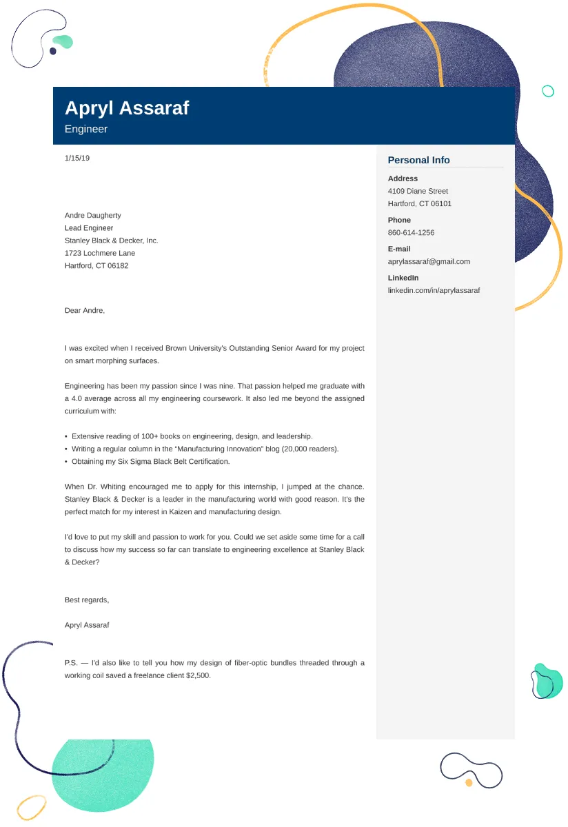 42837 cover letter structure