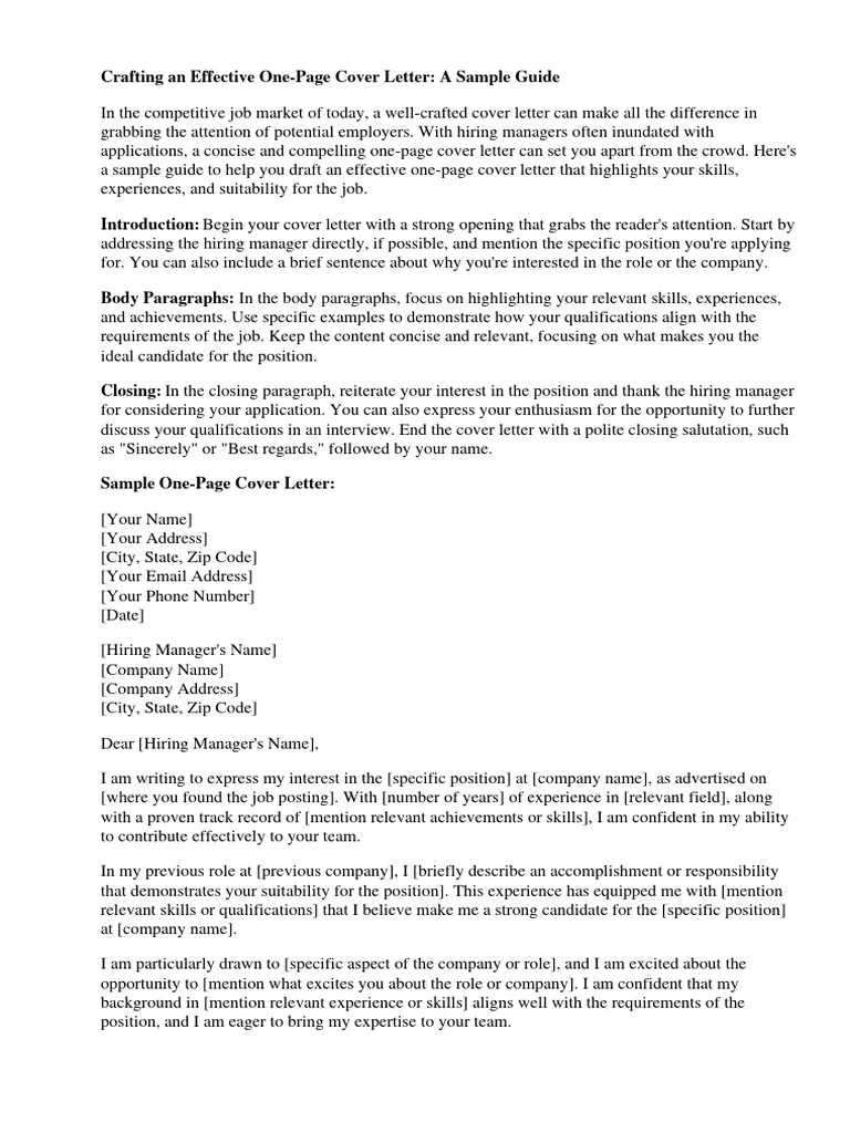 42845 cover letter length