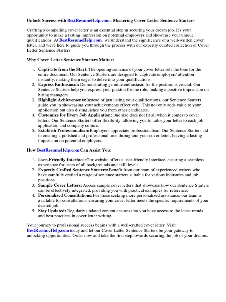 42863 cover letter opening