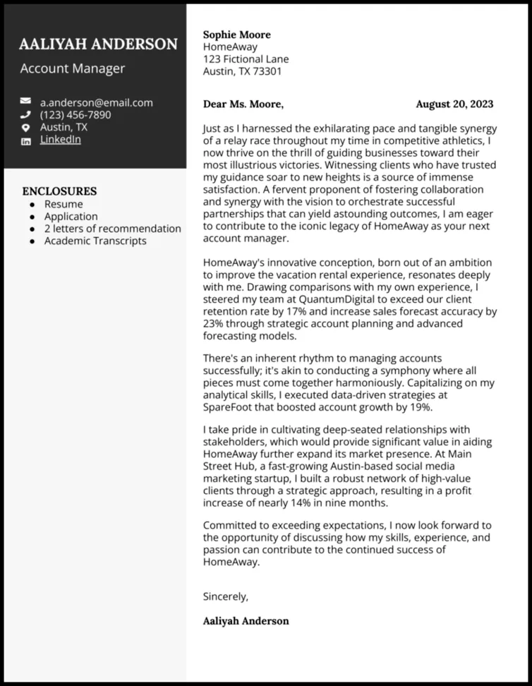 42865 account manager skills