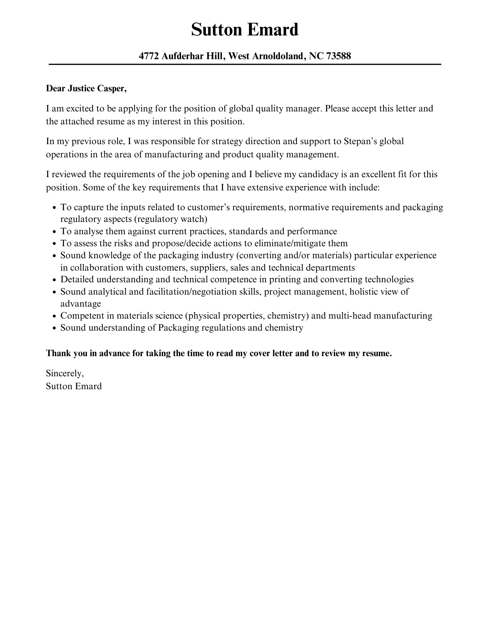 42866 quality manager achievements