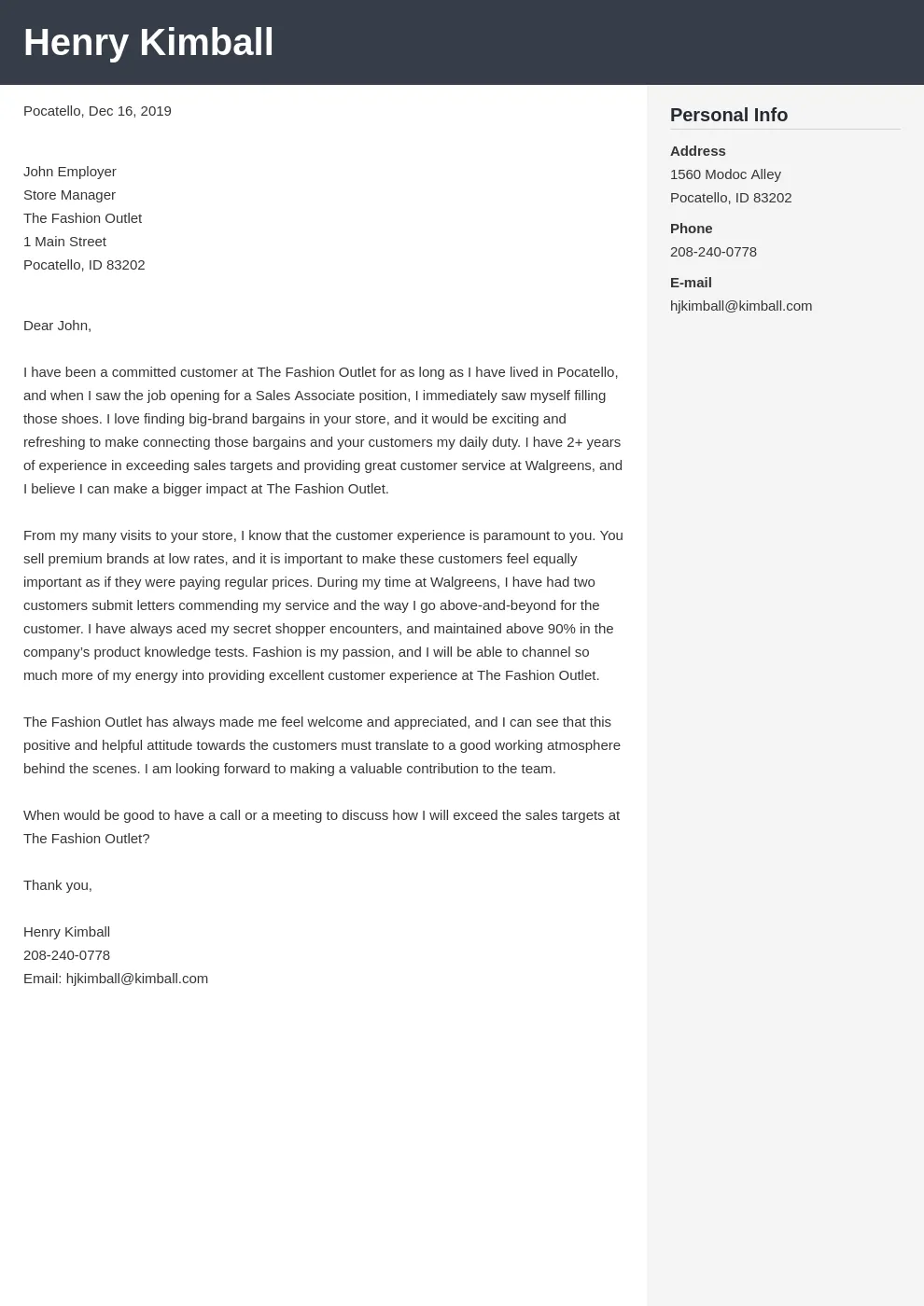 42869 cover letter formatting