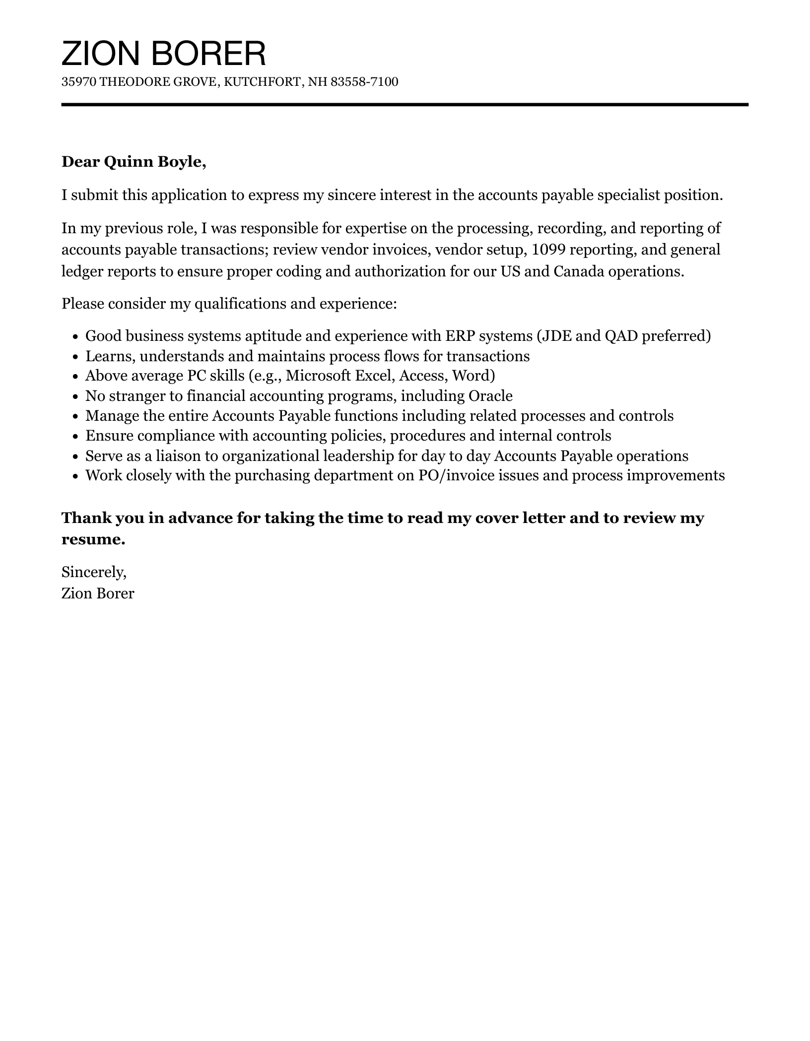 42881 accounts payable achievements