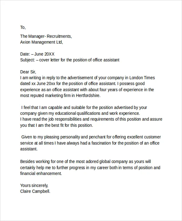 42891 cover letter components