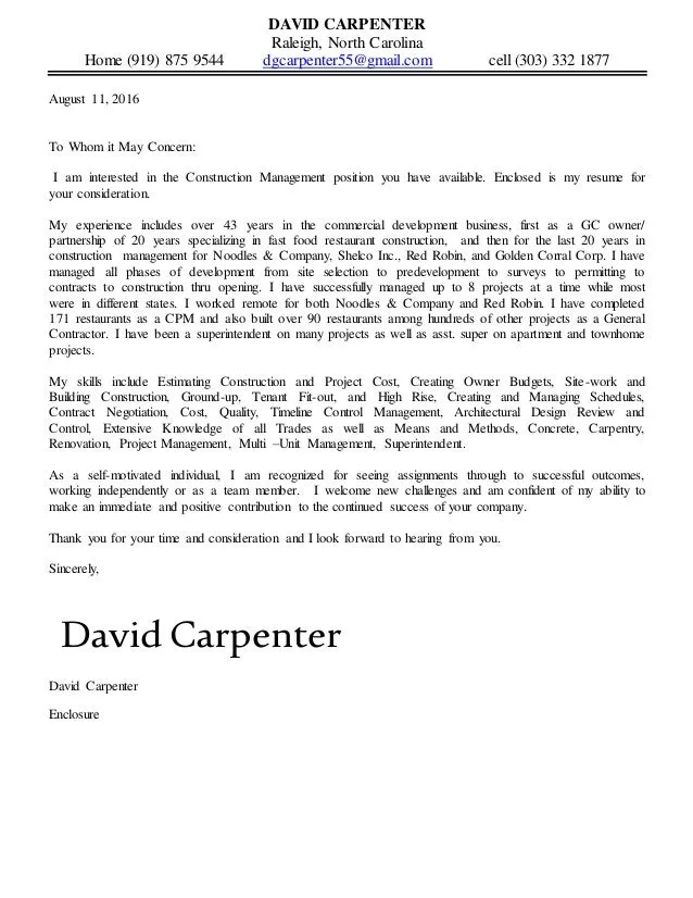 42893 experience carpentry