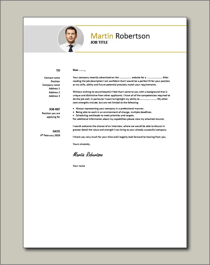 42897 interview cover letter when to use