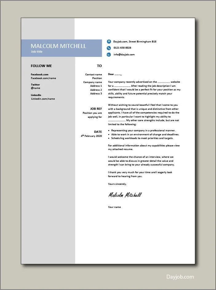 42903 free cover letter templates