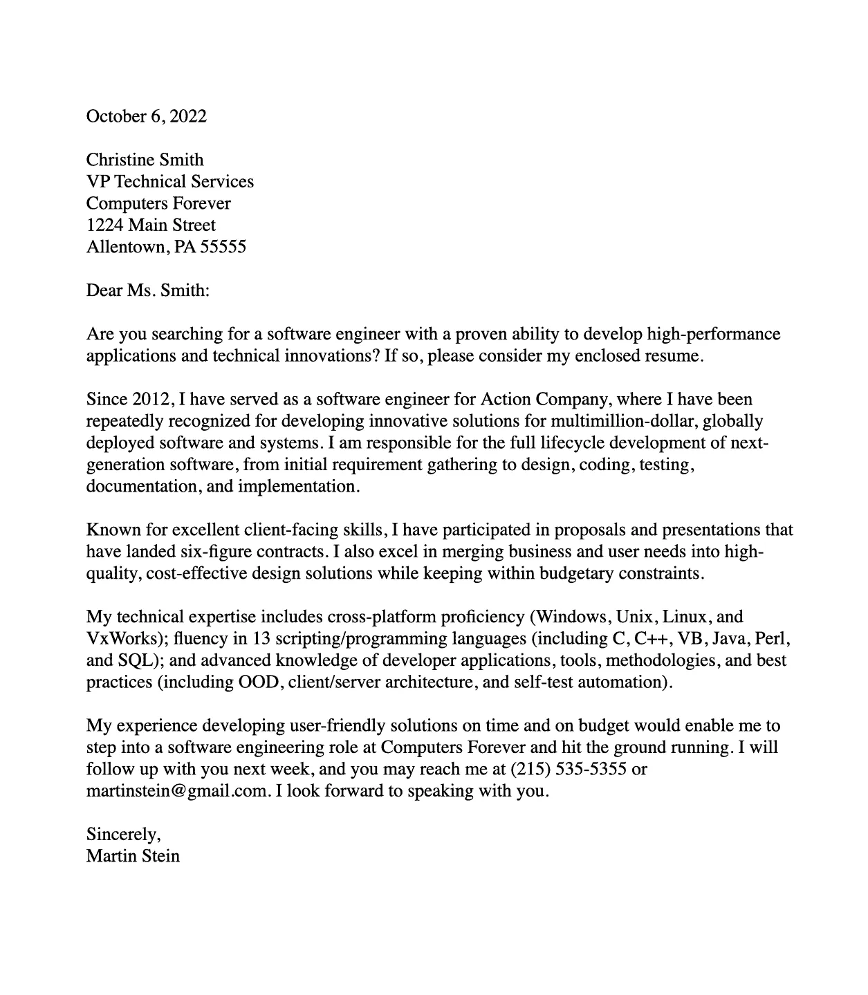 42908 cover letter header font
