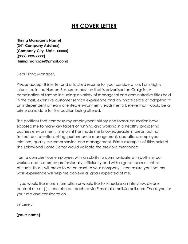 42911 hr cover letter formatting