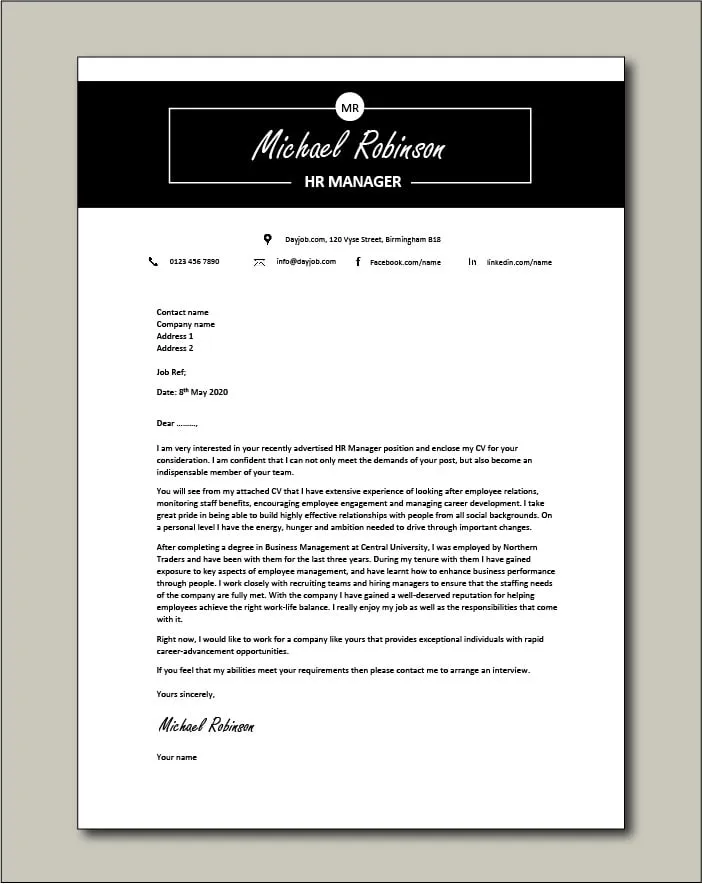 42911 hr cover letter tips
