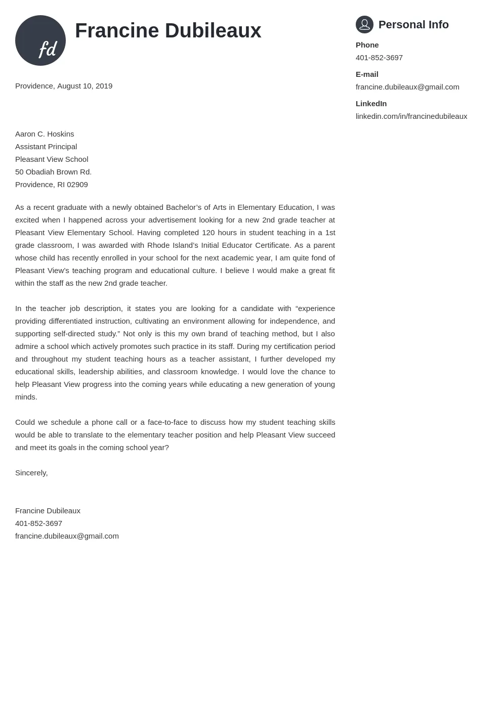42912 teacher skills experience