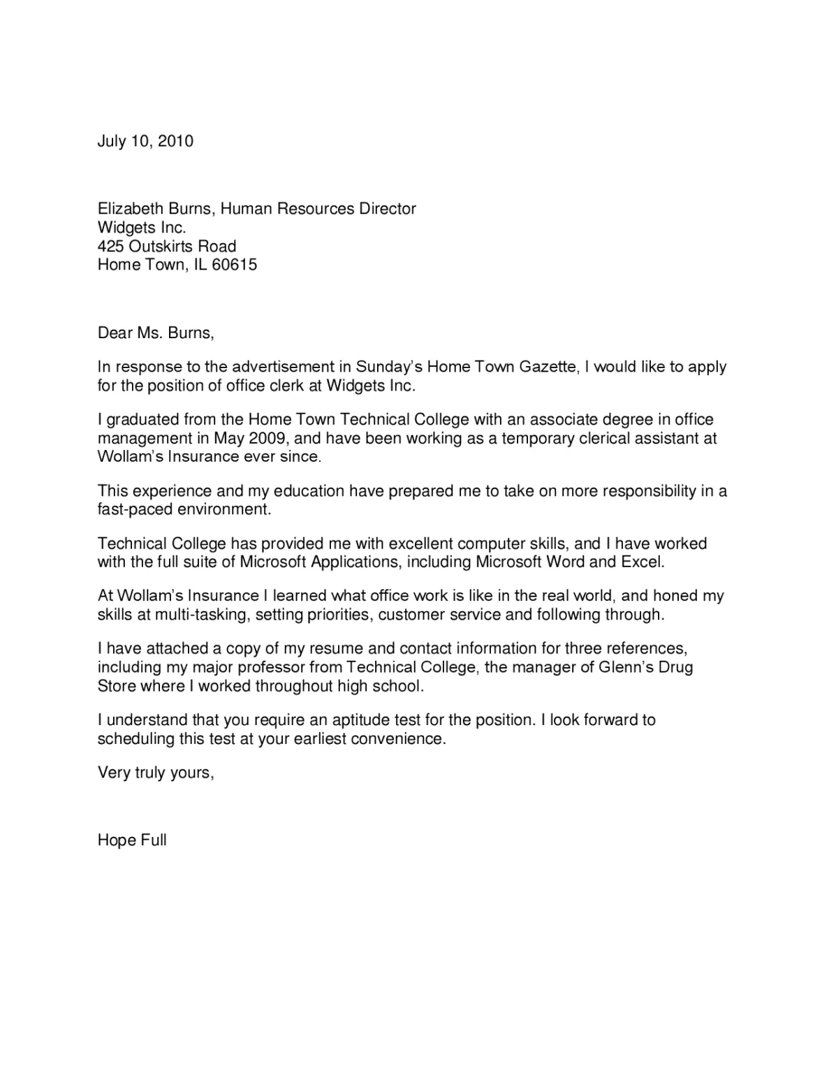 42917 cover letter post office clerk image1