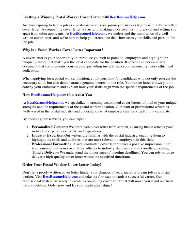 42923 usps cover letter example