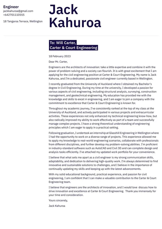 42935 mechanical engineer cover letter
