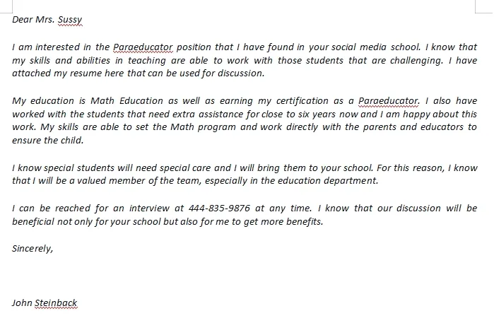 42941 cover letter paraeducator 4