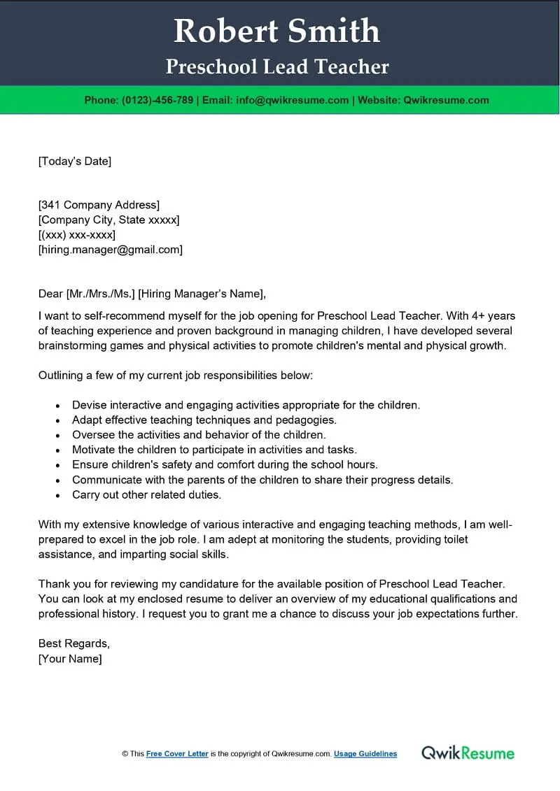 42941 cover letter paraeducator 6