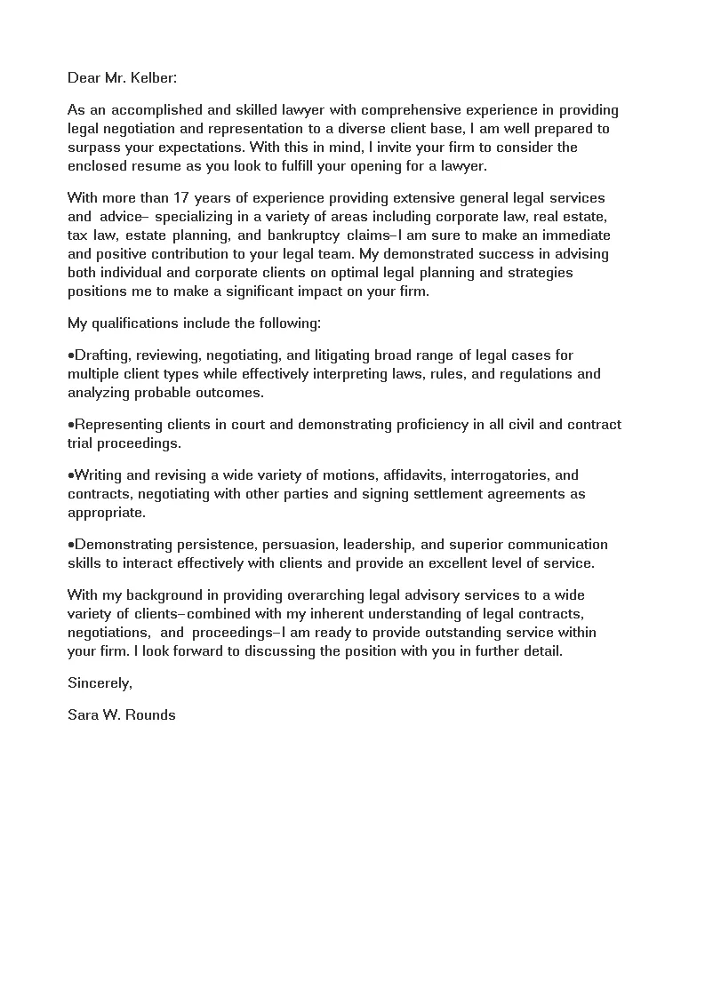 42952 cover letter skills