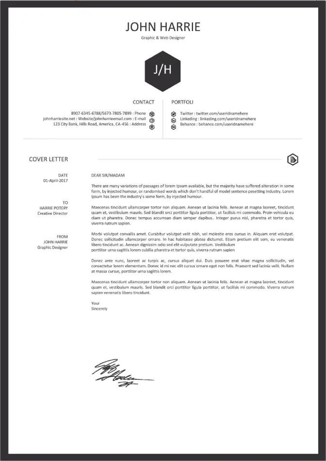 42954 cover letter formatting