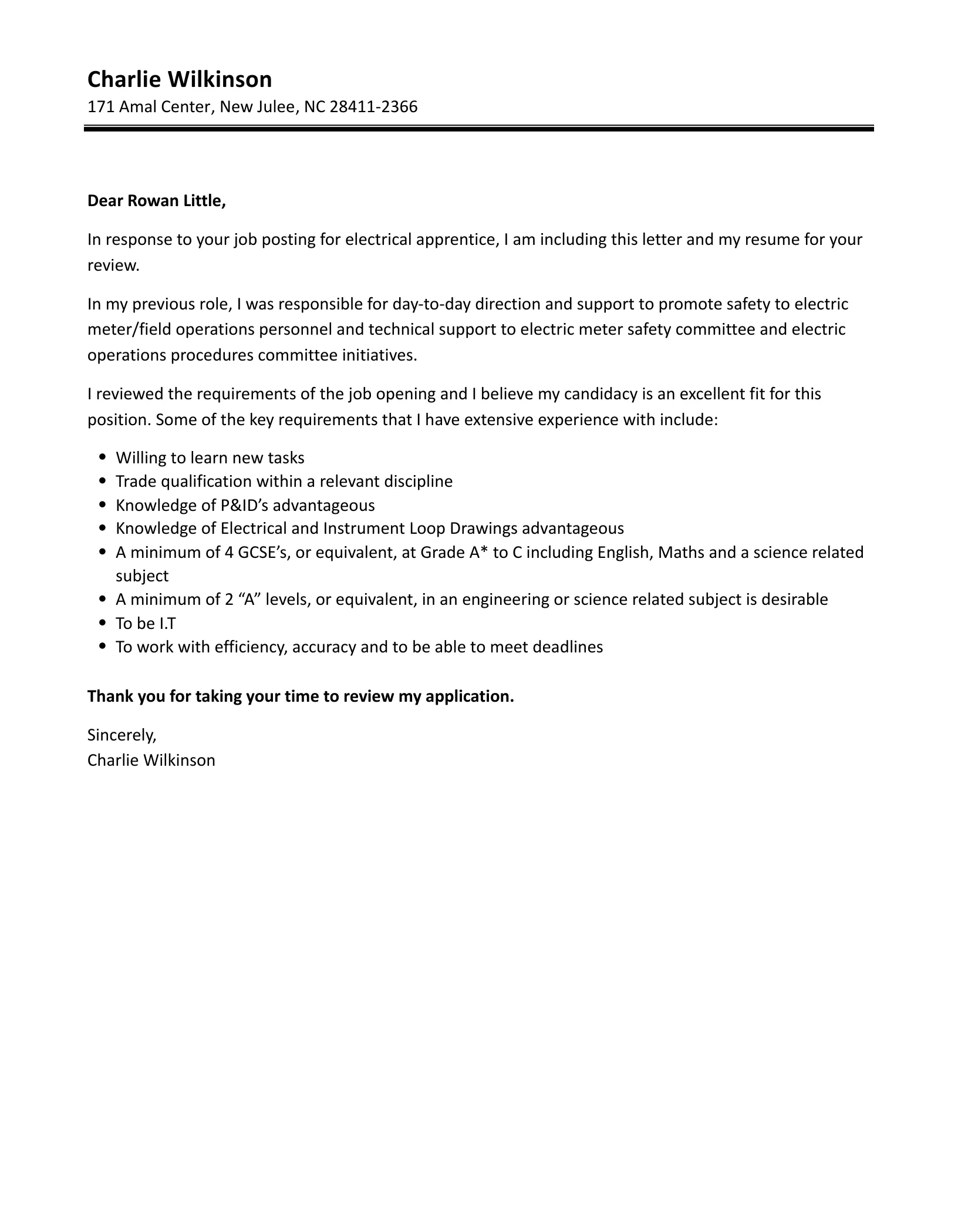 42960 apprenticeship closing