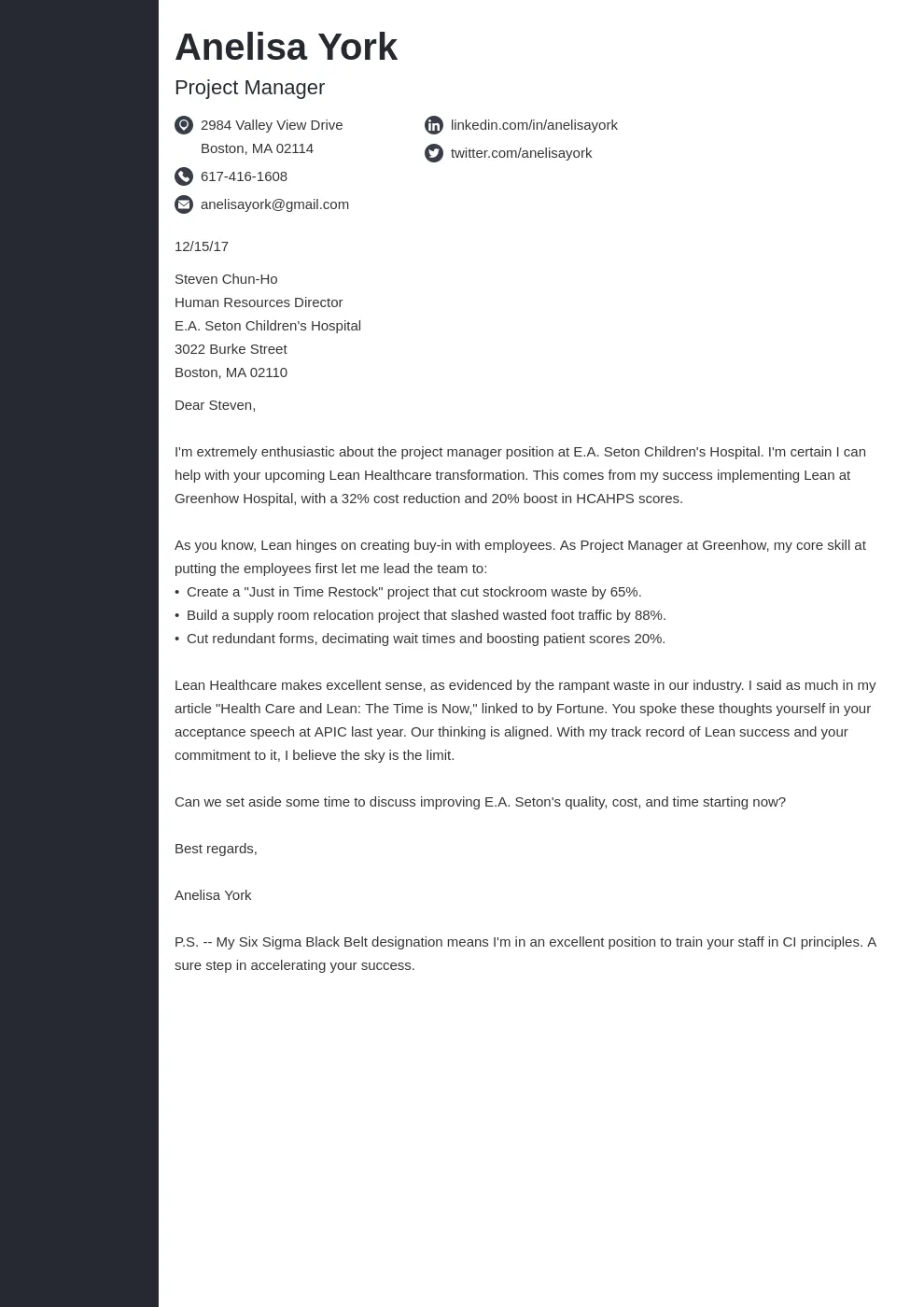 42964 executive cover letter