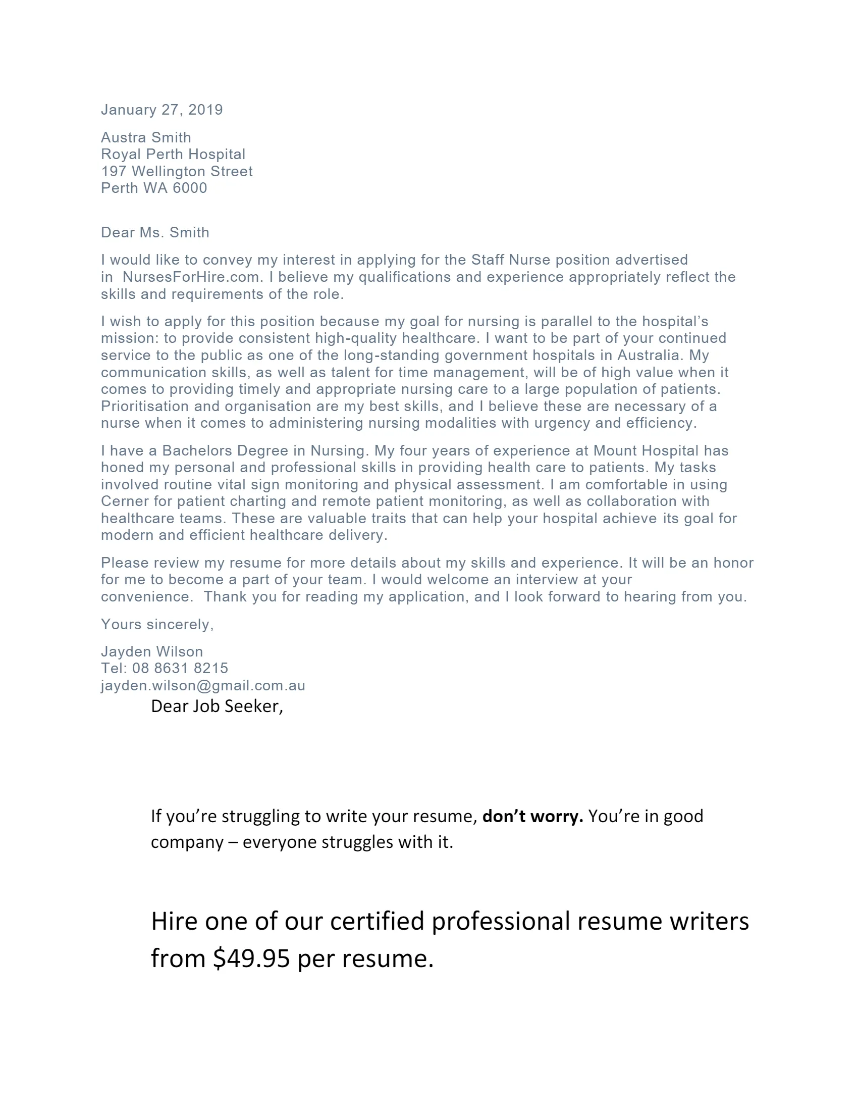 42965 nurse cover letter experience