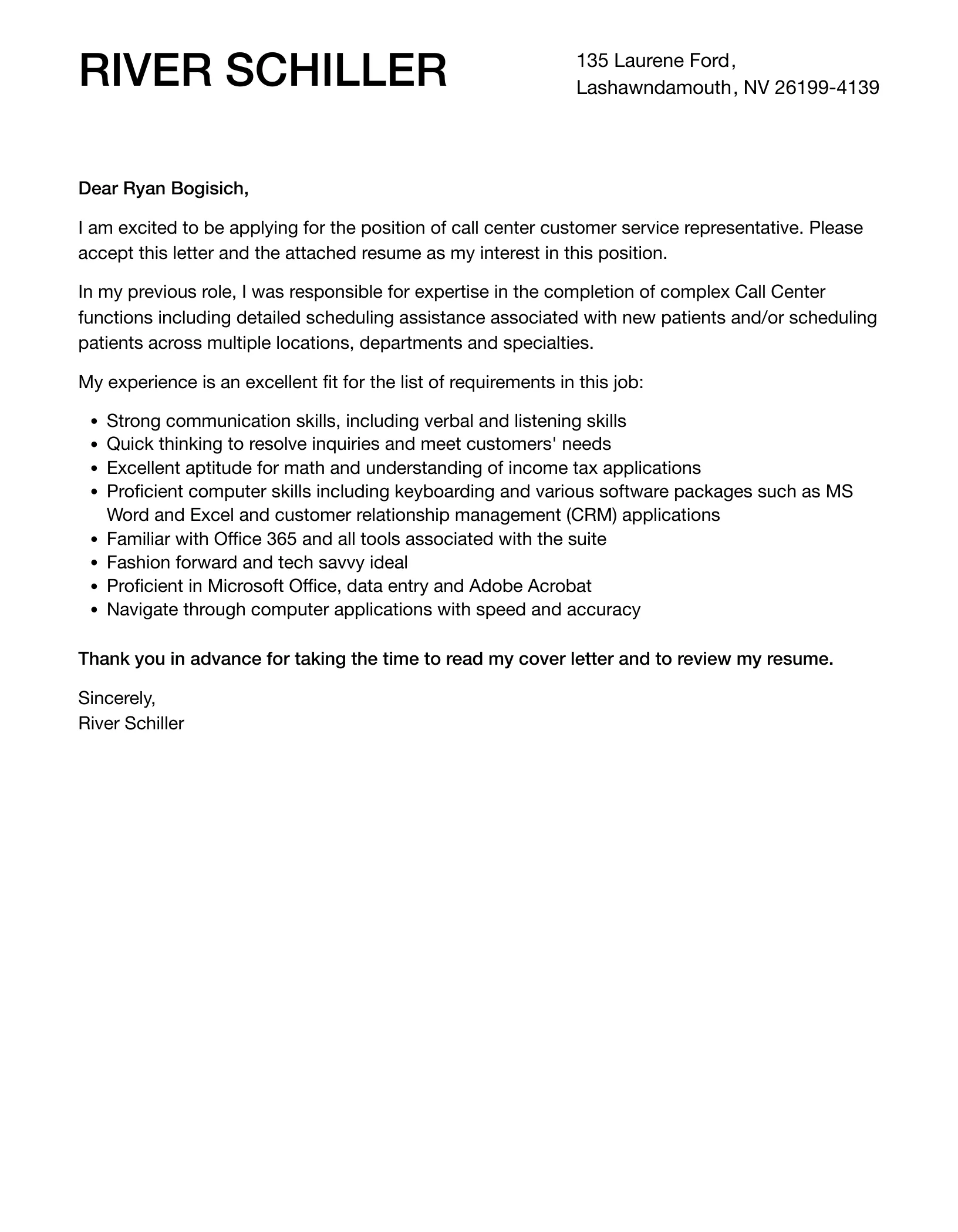 42974 technical proficiency cover letter