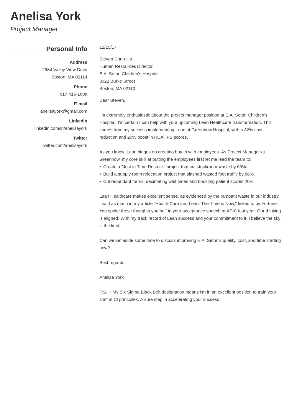 42983 experienced professional cover letter