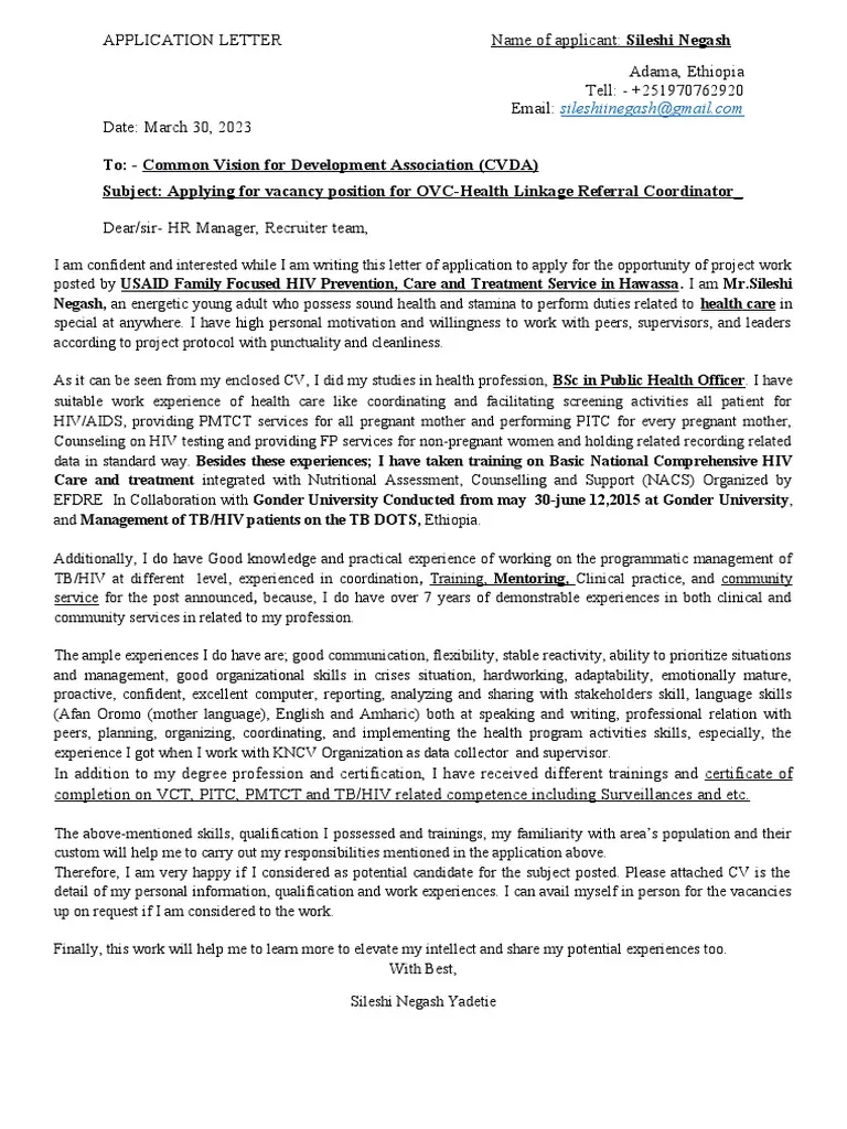 42984 healthcare cover letter image1