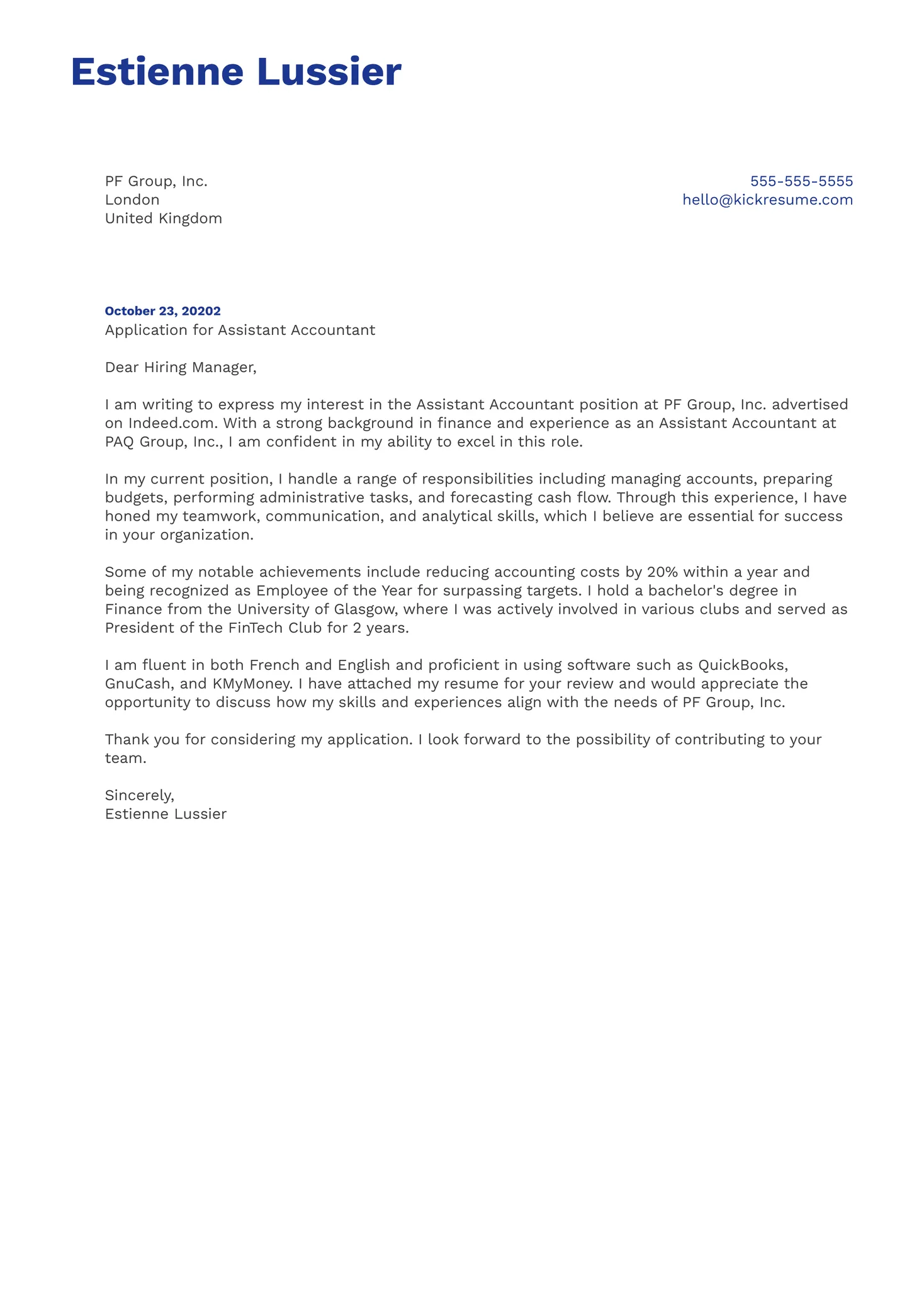 42990 cover letter formatting