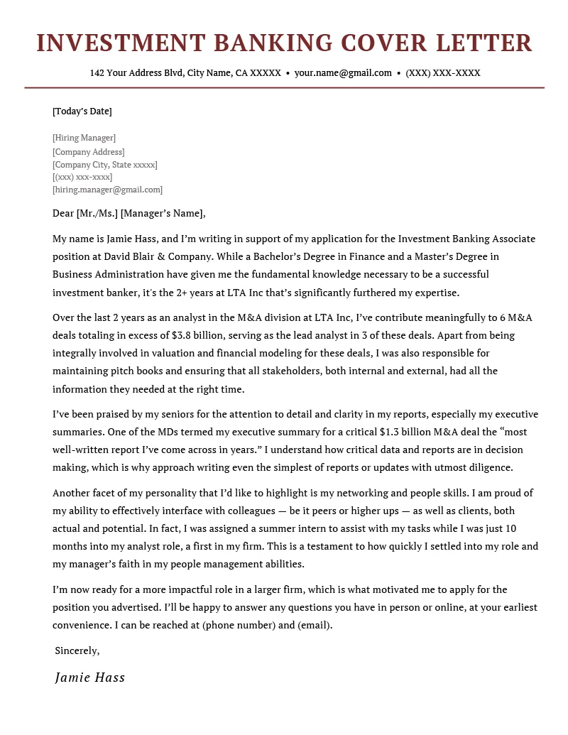 42995 structuring cover letter