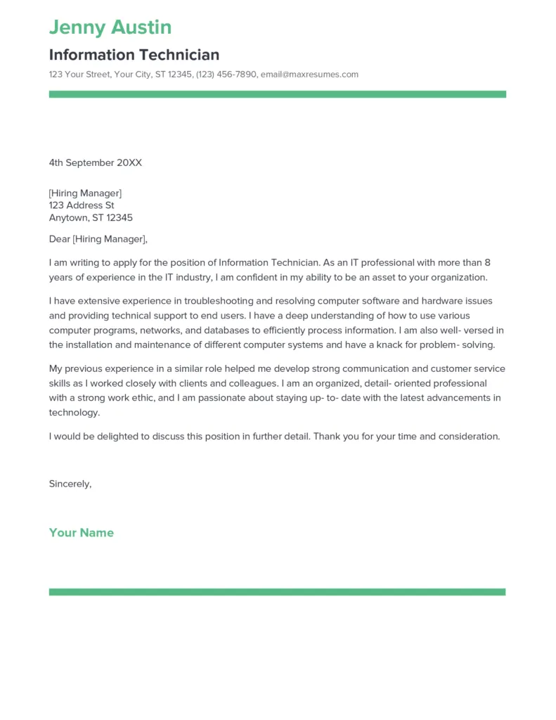 42997 it professional cover letter
