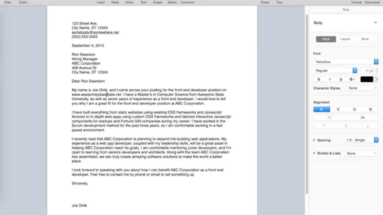 42999 cover letter i statements