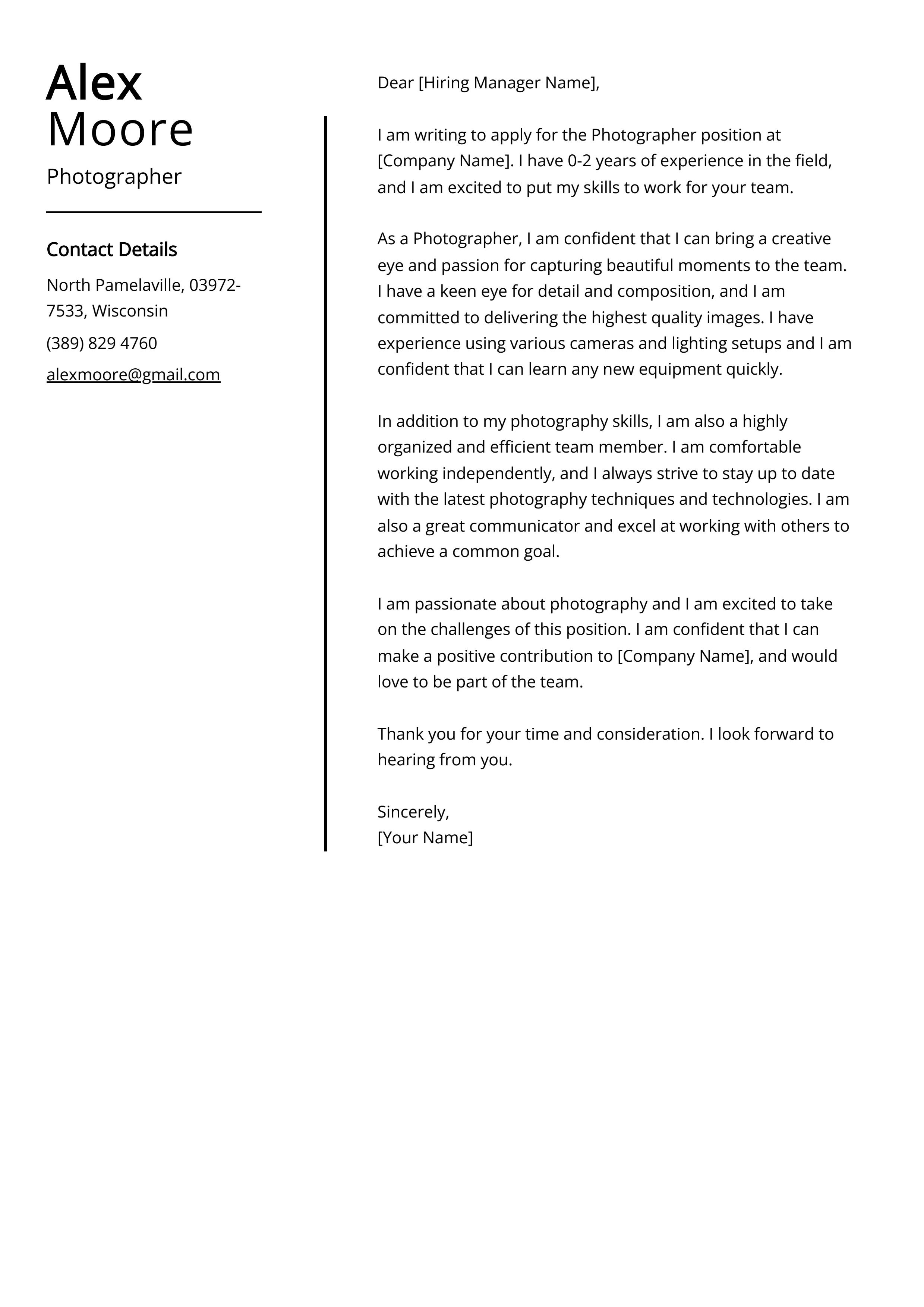 43010 proofreading cover letter