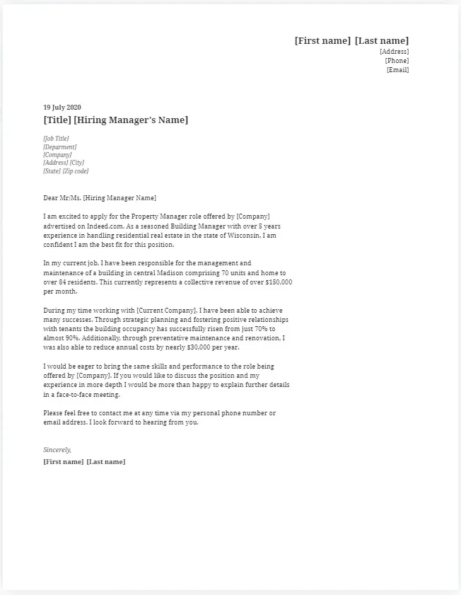 43011 cover letter importance