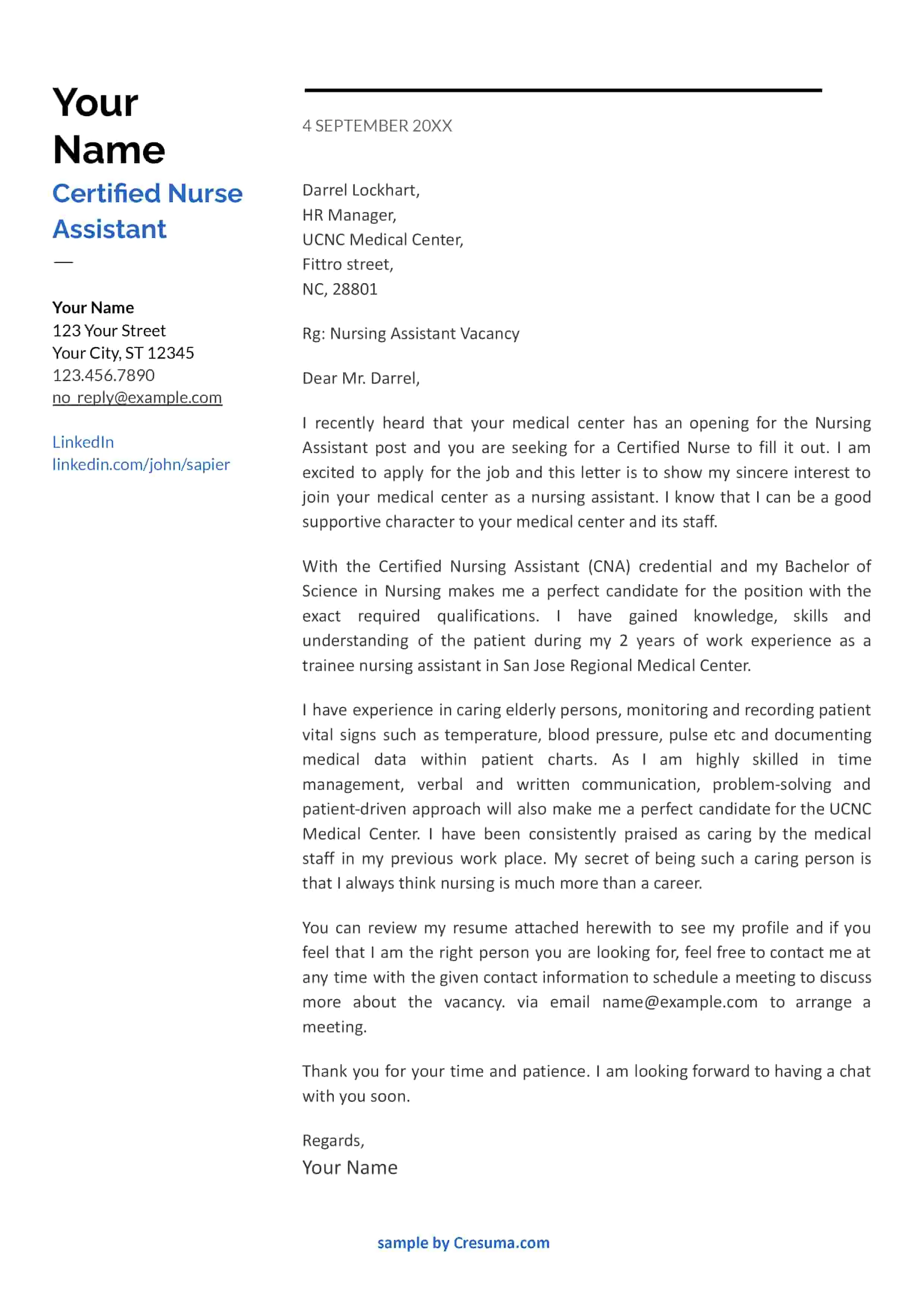 43020 cover letter importance