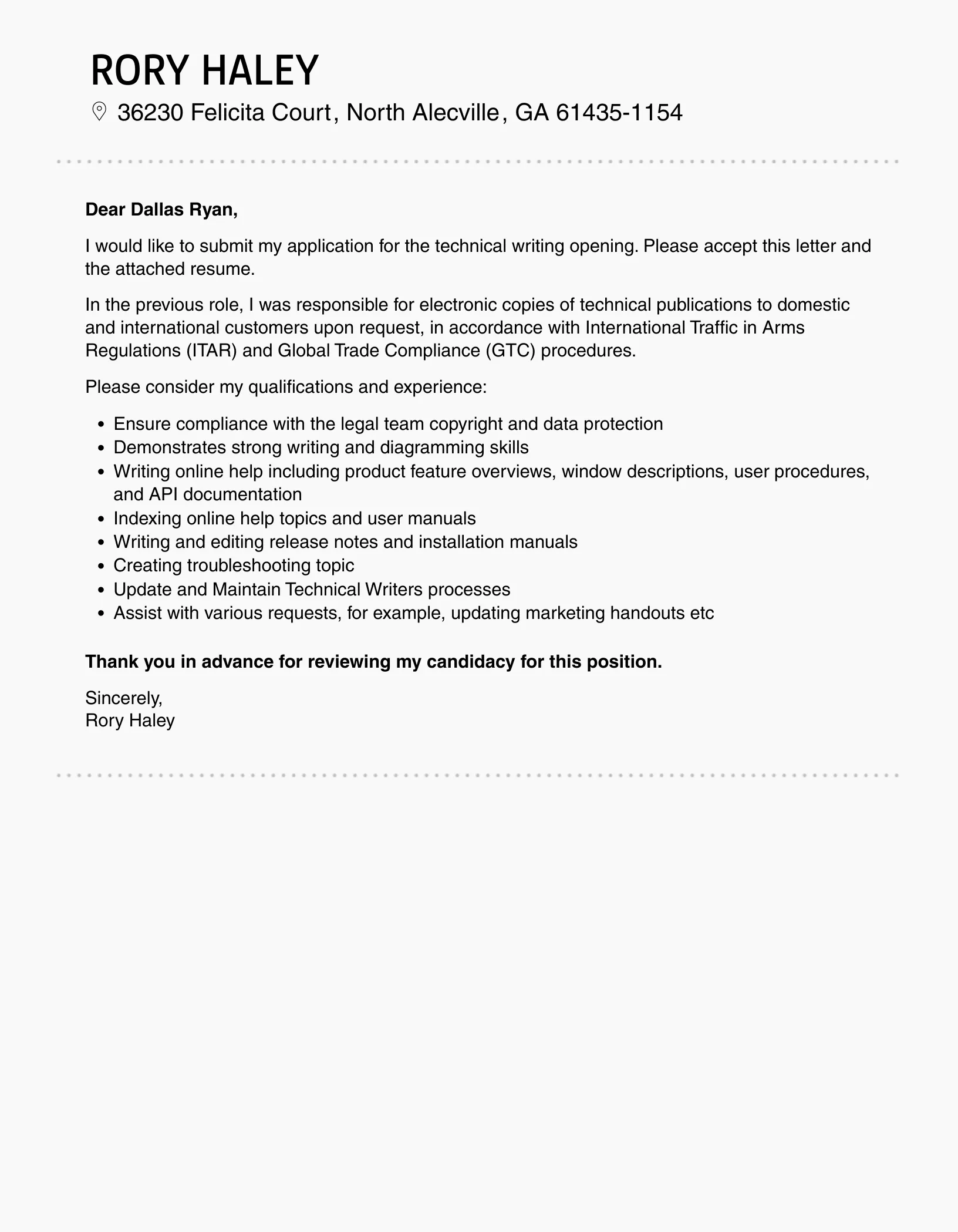 43022 proofreading cover letter