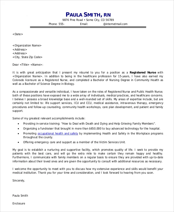 43026 rn cover letter structure