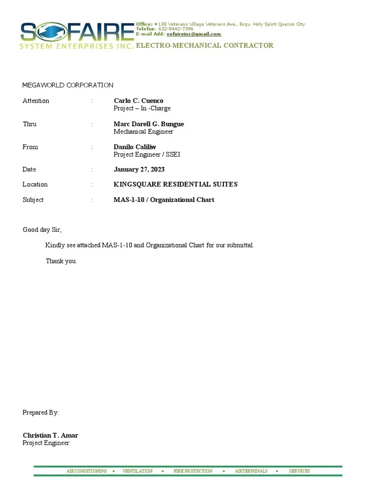 43029 cover letter formatting