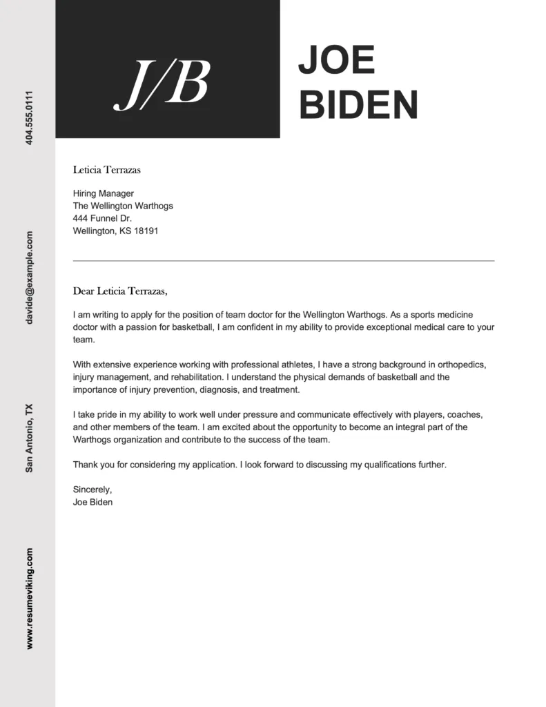 43030 cover letter font selection