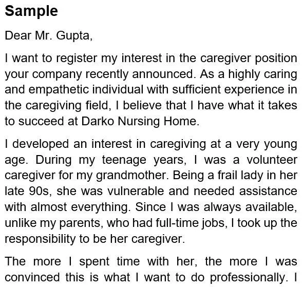 43034 caregiver cover letter writing