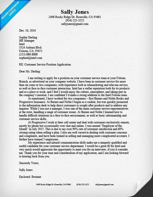 43060 cover letter structure