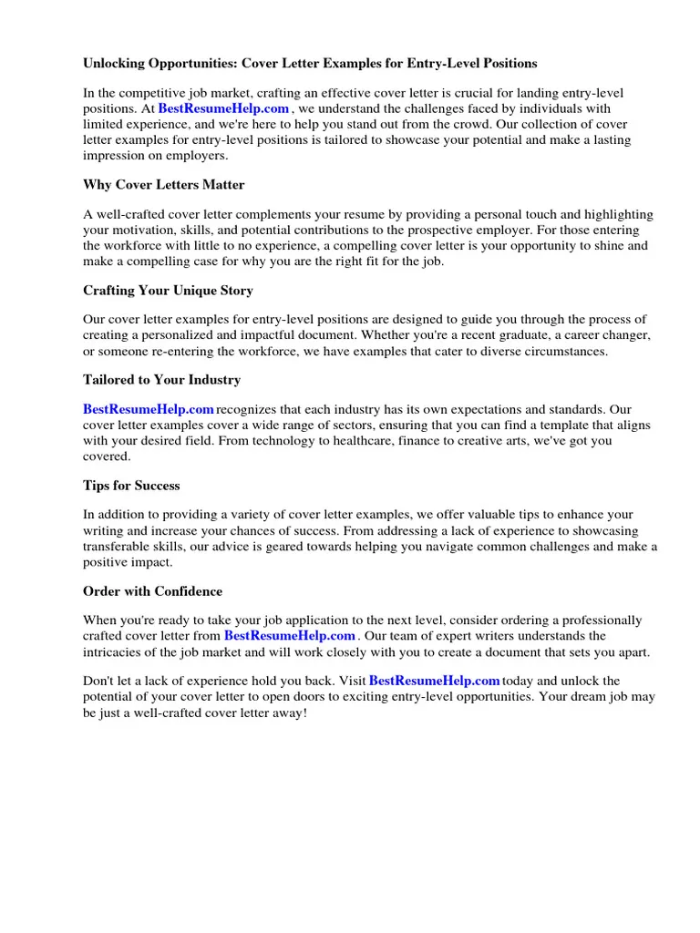 43063 cover letter importance