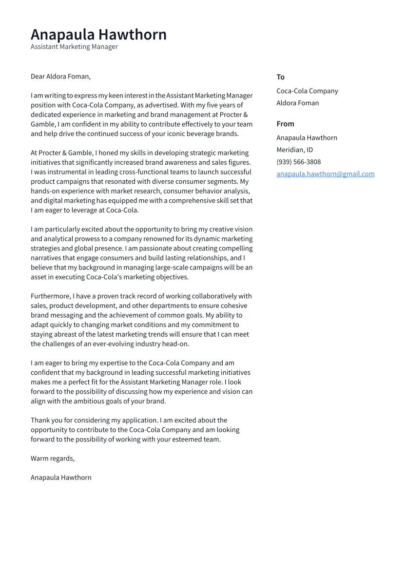 43065 cover letter formatting